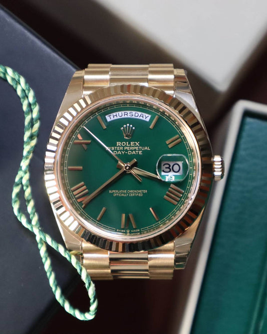 Rolex Day-Date – Green Dial | Yellow Gold