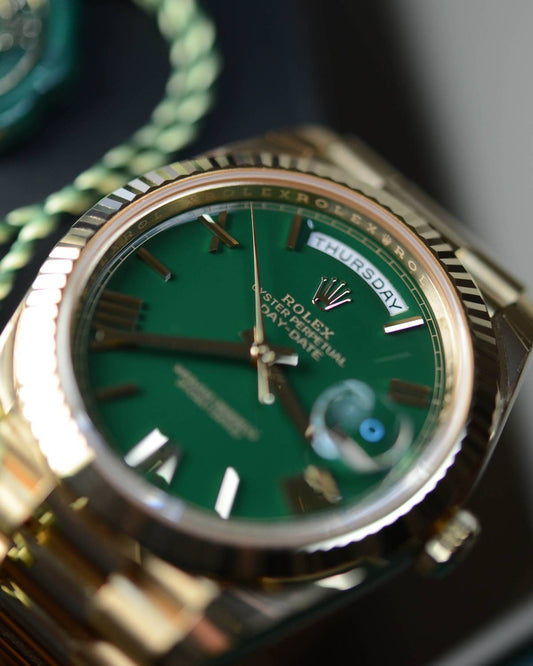 Rolex Day-Date – Green Dial | Yellow Gold